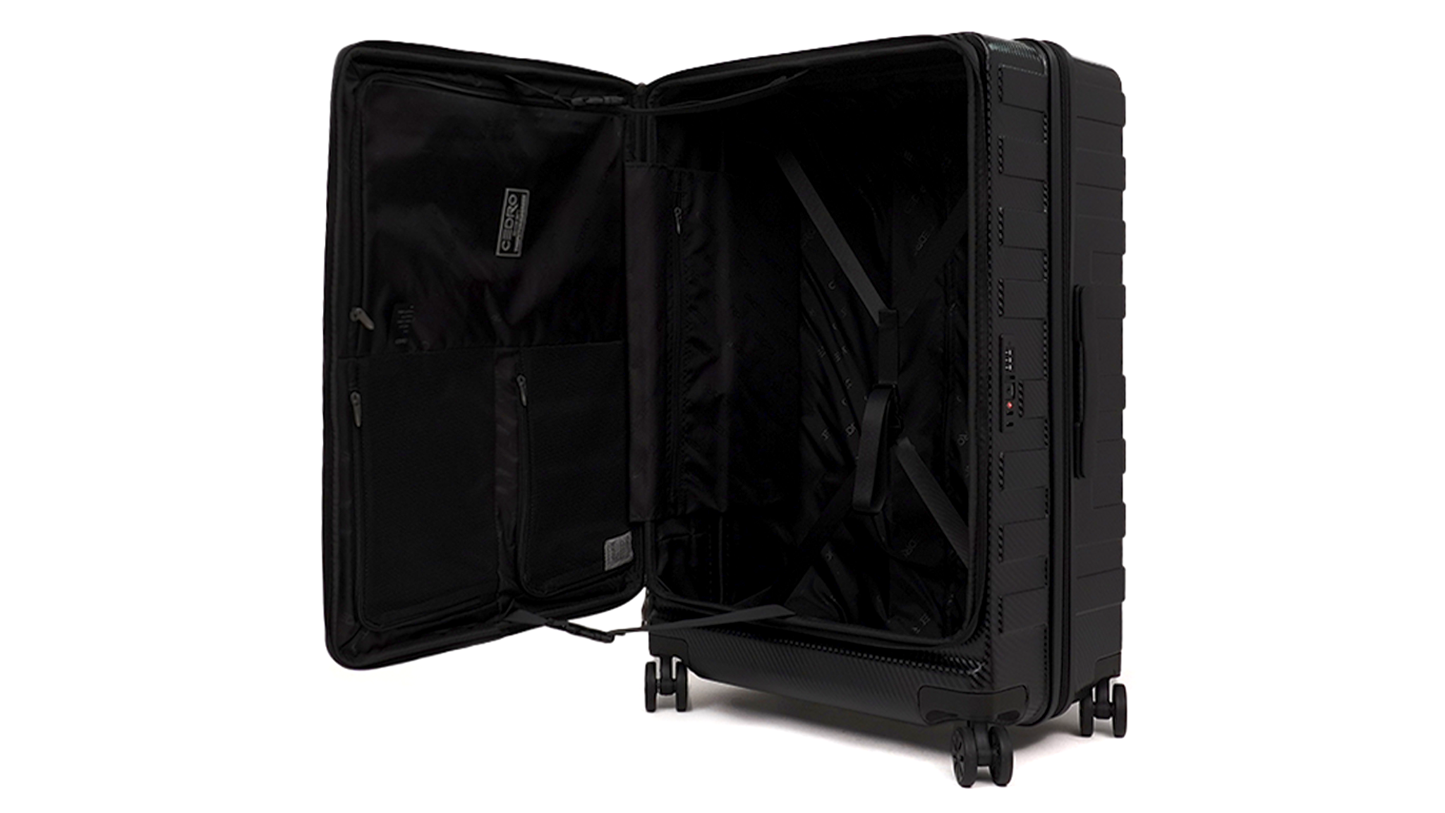 CEDRO | LUGGAGE PC STRIPES 24" 28" BLACK