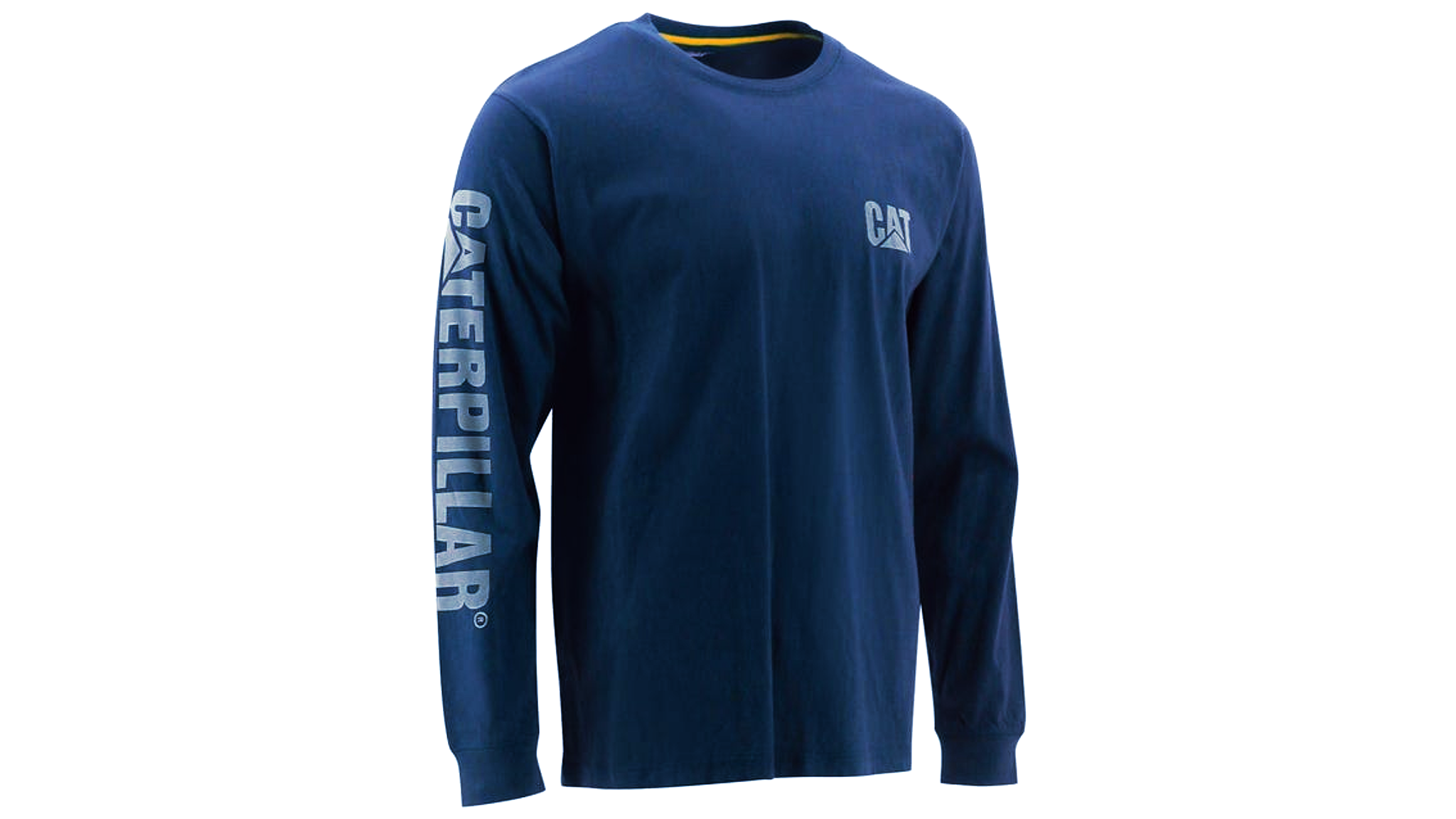 CAT | MEN’S TRADEMARK BANNER LONG SLEEVE TEE DARK MARINE