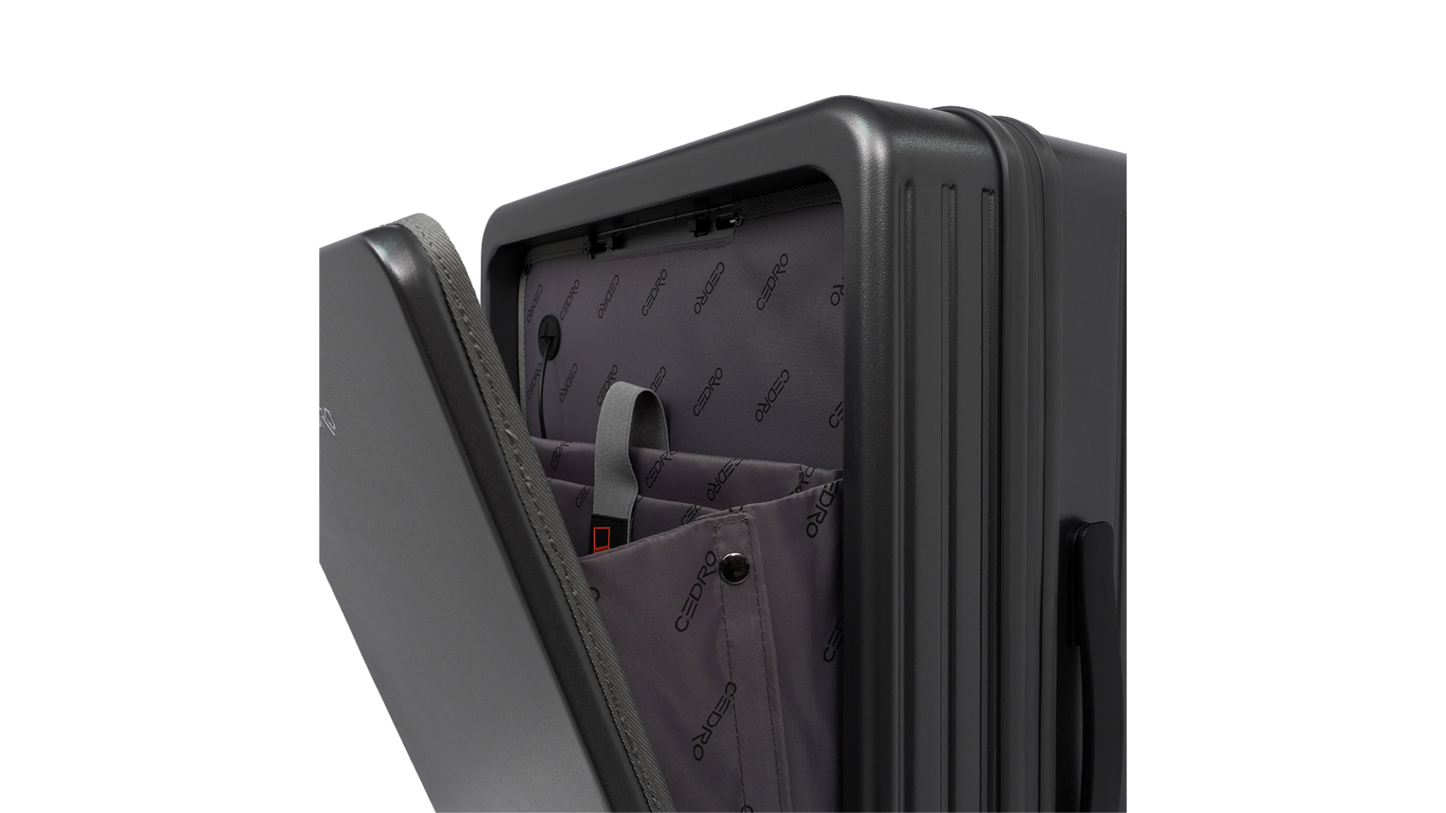 CEDRO | UNISEX LUGGAGE PC STRIPE 24" BLACK