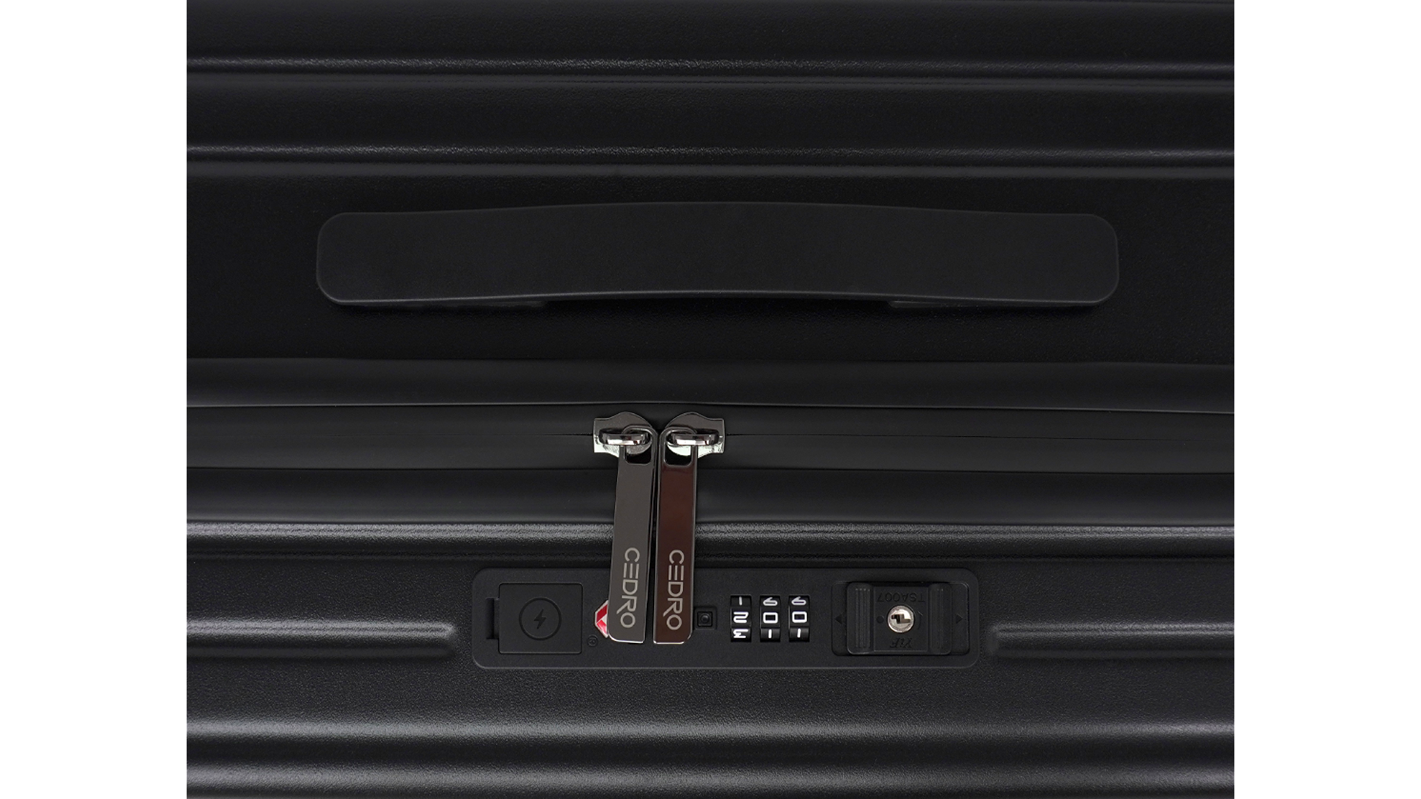 CEDRO | UNISEX LUGGAGE PC STRIPE 24" BLACK