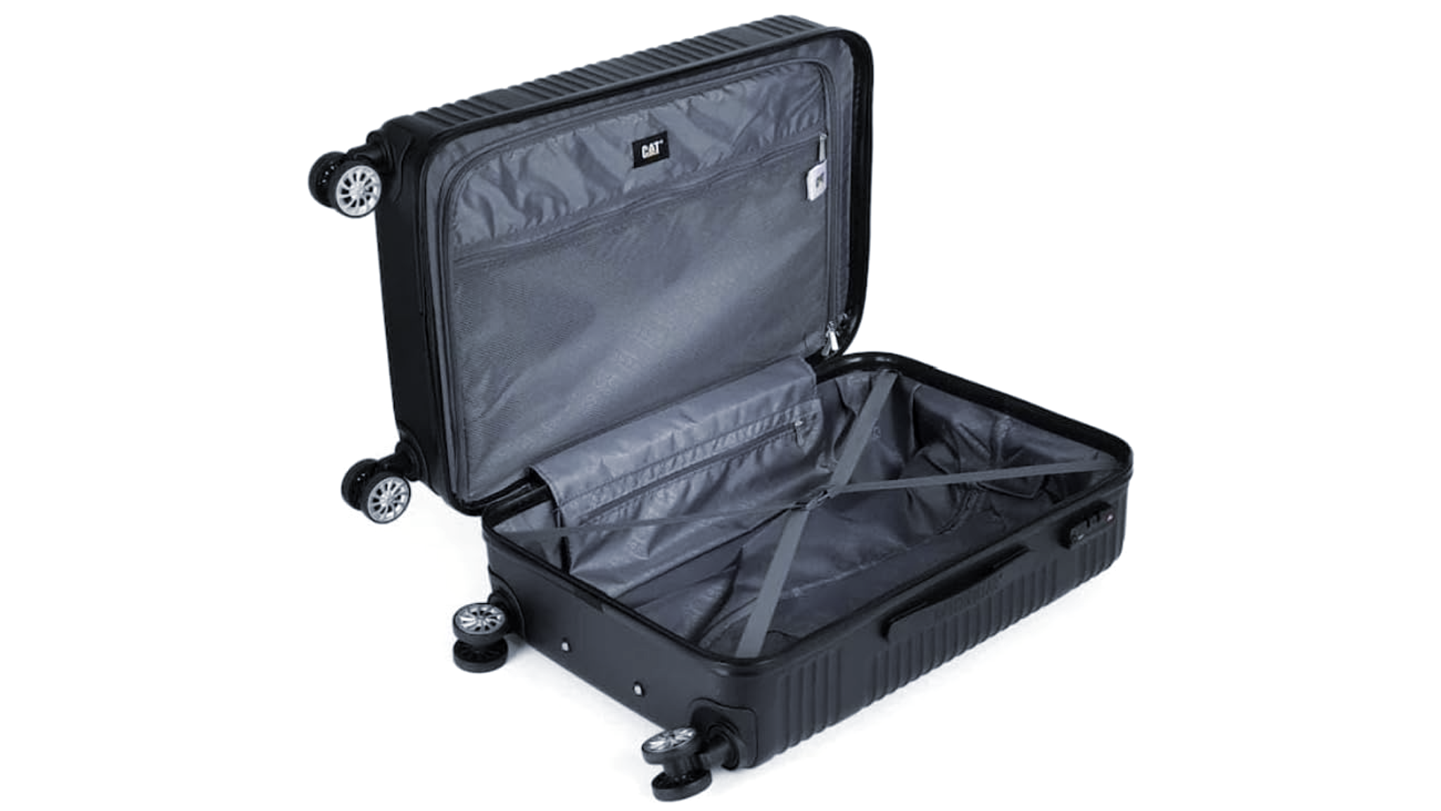 CAT | SUITCASE TRAVEL BAG MADE OF ABS 4 WHEELS ALEXA BLACK